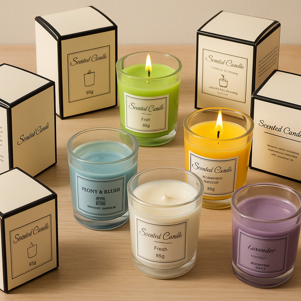 Handmade Glass Candles – Subtle Fragrance & Thoughtful Gift